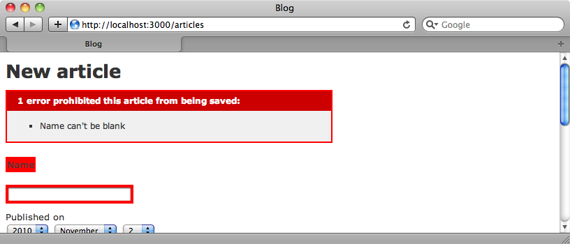 Validation errors work just as they do with ActiveRecord models.