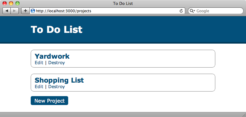 Our todo application.