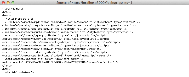 The JavaScript files are not combined if we add the debug_assets parameter to the query string.